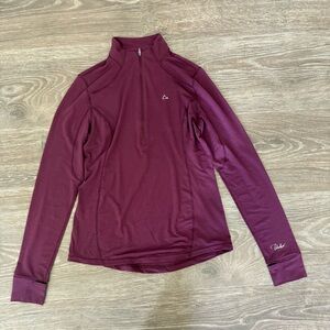 Paradox Maroon Quarter Zip Top - Size Small